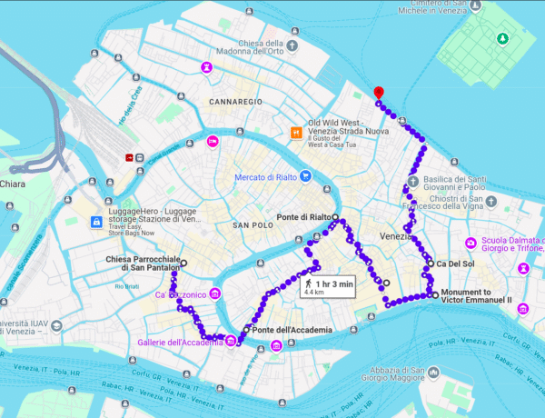 Venice full tour map